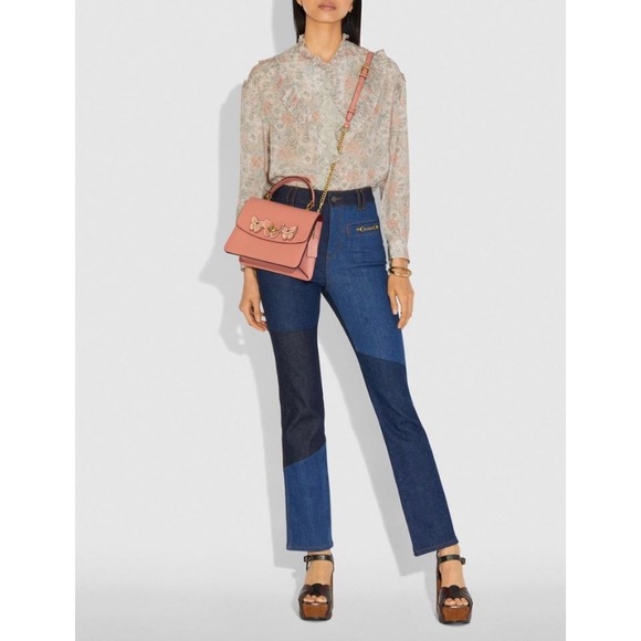 NWT Authentic Coach Calf Leather Parker Satchel Top Handle Bag - Picture 6 of 16